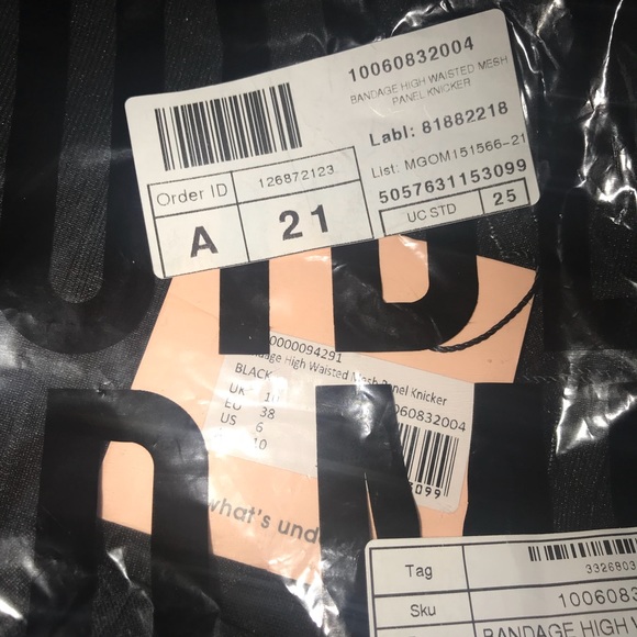 NWT MISSGUIDED HIGH WAIST BANDAGE PANTY BLACK S - Picture 4 of 4